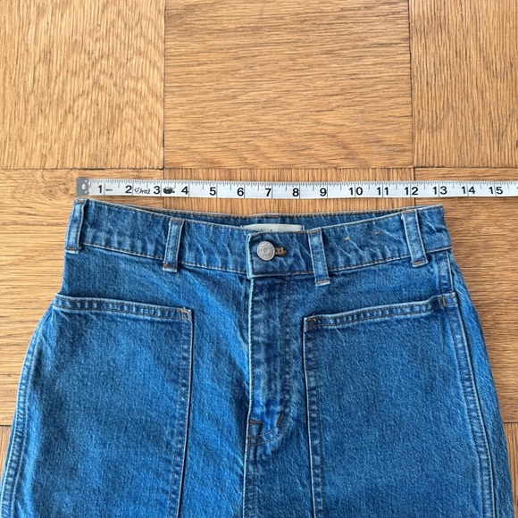 Madewell The 90s Straight Cargo Jeans Size 26 Blue High Rise Denim - Picture 8 of 12